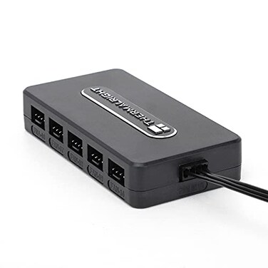 Thermalright Integrated Fan Hub 10Port 4 Pin PC Fan Controller 12V Fan Hub Support up to 10 Fans SATA Power Cord Direct Input