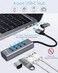 TWOPAN 4Port USB 30 Hub for Laptop Aluminum Alloy USBA USBC Plugs 5Gbps Data Transfer Compatible with MacBook ProAir iMac iPhone 1615 Desktops Tablets Keyboard Mouse Mobile HDD
