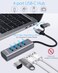 TWOPAN 4Port USB 30 Hub for Laptop Aluminum Alloy USBA USBC Plugs 5Gbps Data Transfer Compatible with MacBook ProAir iMac iPhone 1615 Desktops Tablets Keyboard Mouse Mobile HDD