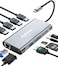Aplimln USB C HUB USB C Adapter 11 in 1 Dongle with 4K HDMI VGA PD 100W 1 X USB 30 3 X USB 20 Ethernet SDTF Card Reader 35mm Headphone Jack for iPhone 1615 MacBook ProAir Other Type C Laptops