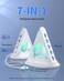 JoyReken USB Hub 30 7Port USB Hub with RGB Night Light and Base Vertical USB a Splitter for DesktopLaptop MacBook Game Console Flash Drive XPS PC Printer Camera KeyboardWhiteBase