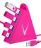JoyReken USB Hub 30 4Port USB Splitter for Laptop Ps4 Keyboard and Mouse Adapter Compatible with Xbox PC MacBook Surface Pro Flash Drive HDD Console Printer CameraKeyboradMouse Hot Pink