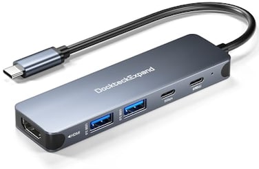 DockteckExpand USBC Hub USBC to USB Adapter 5 in 1 with 4K HDMI 100W Power Delivery 5Gbps USBC Data Port 2 5Gbps USBA Data Ports for MacBook ProAir iPad ProAir Dell XPS and More