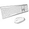 Macally Premium Bluetooth Keyboard and Mouse for Mac Compatible Wireless Apple Keyboard and Mouse Combo 110 Keys MultiDevice Rechargeable for MacBook ProAir and iMac