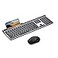 Samsers Wireless Keyboard and Mouse Combo Ultra Slim Rechargeable DualMode Bluetooth 50x2 24G Silent Keyboard and Mouse Set MultiDevice FullSize Compact Design for MacOSiOSAndroidWindows