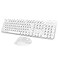 Kootop Wireless Keyboard Mouse Combo 104 Keys Cute White Keyboard with Number Pad Mouse for Windows Computer PC Notebook Laptop White