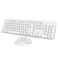 Kootop Wireless Keyboard Mouse Combo 104 Keys Cute White Keyboard with Number Pad Mouse for Windows Computer PC Notebook Laptop White