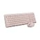 Logitech MK250 Bluetooth Wireless Mouse and Keyboard Combo Fast Easy Connectivity Compact Wireless Keyboard Ambidextrous Mouse Durable Build WindowsMacOS Rose