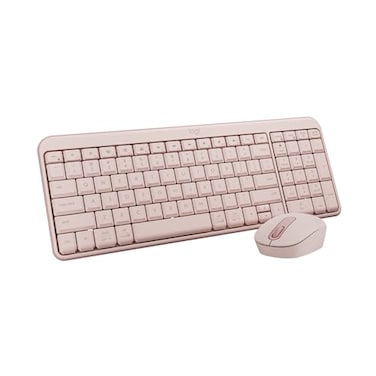 Logitech MK250 Bluetooth Wireless Mouse and Keyboard Combo Fast Easy Connectivity Compact Wireless Keyboard Ambidextrous Mouse Durable Build WindowsMacOS Rose