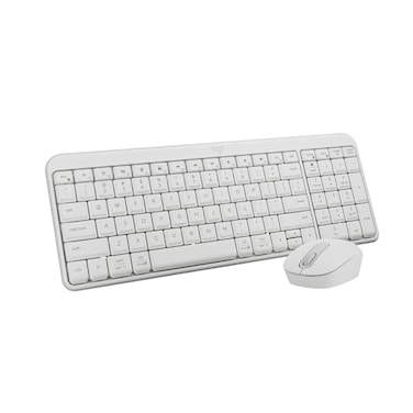 Logitech MK250 Bluetooth Wireless Mouse and Keyboard Combo Fast Easy Connectivity Compact Wireless Keyboard Ambidextrous Mouse Durable Build WindowsMacOS White