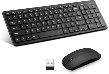 Guiheng Wireless Keyboard and Mouse Combo Compact Quiet Wireless Keyboard and Mouse Set 24G UltraThin Sleek Design for Windows Computer Desktop PC Notebook Laptop Black01