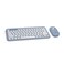 Logitech Pebble 2 Combo for Mac Wireless Keyboard and Mouse Slim Quiet and Portable Customizable Bluetooth Mouse and Keyboard EasySwitch for macOS iPadOS Tonal Blue