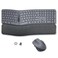 X9 Performance X9 Gray Ergonomic Keyboard and Mouse Wireless Combo Split Keyboard and Mouse Set Bluetooth24G Soft Wrist Rest Rechargeable Silent Keys MultiDevice for Laptop PC Mac iOS Android