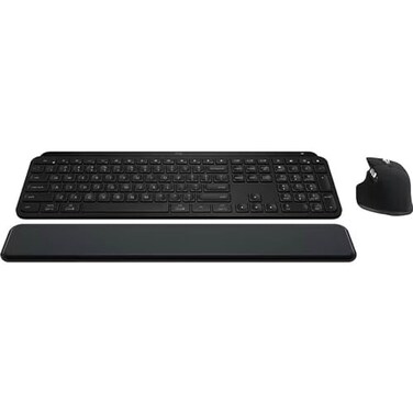 Logitech MX Keys S Combo Performance Wireless Keyboard and Mouse with Palm Rest