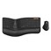 ProtoArc Ergonomic Wireless Keyboard Mouse EKM01 Plus Full Size Ergo Bluetooth Keyboard Mouse Combo Split Design Wrist Rest MultiDevice Rechargeable for WindowsMac OS Black