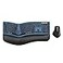 ProtoArc Ergonomic Wireless Keyboard Mouse EKM01 Plus Full Size Ergo Bluetooth Keyboard Mouse Combo Split Design Wrist Rest MultiDevice Rechargeable for WindowsMac OS Blue