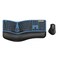 ProtoArc Ergonomic Wireless Keyboard Mouse EKM01 Plus Full Size Ergo Bluetooth Keyboard Mouse Combo Split Design Wrist Rest MultiDevice Rechargeable for WindowsMac OS Blue