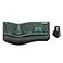 ProtoArc Ergonomic Wireless Keyboard Mouse EKM01 Plus Full Size Ergo Bluetooth Keyboard Mouse Combo Split Design Wrist Rest MultiDevice Rechargeable for WindowsMac OS Green