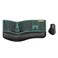 ProtoArc Ergonomic Wireless Keyboard Mouse EKM01 Plus Full Size Ergo Bluetooth Keyboard Mouse Combo Split Design Wrist Rest MultiDevice Rechargeable for WindowsMac OS Green