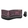 ProtoArc Ergonomic Wireless Keyboard Mouse EKM01 Plus Full Size Ergo Bluetooth Keyboard Mouse Combo Split Design Wrist Rest MultiDevice Rechargeable for WindowsMac OS Wine Red