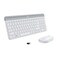 Logitech MK470 Slim Wireless Keyboard and Mouse Combo Modern Compact Layout Ultra Quiet 24 GHz USB Receiver Plug n Play Connectivity Compatible with Windows Off White