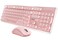 SEUNKWANG Wireless Keyboard and Mouse Combo with White Backlit Pudding Keycaps Bluetooth 24G 2000mAh Rechargeable Full Size Metal Panel Quiet Computer Keyboard Set for Windows PC Desktop Pink