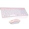 cimetech Wireless Keyboard and Mouse Combo Compact Full Size Wireless Keyboard and Mouse Set 24G UltraThin Sleek Design for Windows Computer Desktop PC Notebook Laptop Pink