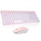 cimetech Wireless Keyboard and Mouse Combo Compact Full Size Wireless Keyboard and Mouse Set 24G UltraThin Sleek Design for Windows Computer Desktop PC Notebook Laptop Pink