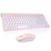 cimetech Wireless Keyboard and Mouse Combo Compact Full Size Wireless Keyboard and Mouse Set 24G UltraThin Sleek Design for Windows Computer Desktop PC Notebook Laptop Pink