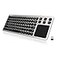 Arteck 24G Wireless Touch TV Keyboard with Easy Media Control and Builtin Touchpad Mouse Solid Stainless Ultra Compact Full Size Keyboard Connected Computer Smart TV HTPC