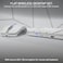 Cherry CHERRY DW 9100 Slim Wireless Keyboard and Mouse Set Bluetooth 24 GHz RF Connection Quiet Keys Comfortable Writing Rechargeable QWERTY SilverWhite