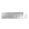 Cherry CHERRY DW 9100 Slim Wireless Keyboard and Mouse Set Bluetooth 24 GHz RF Connection Quiet Keys Comfortable Writing Rechargeable QWERTY SilverWhite