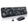 FOPETT Keyboard and Mouse Sets Wireless Keyboard and Mouse SetsReliable 24 GHz Connectivity for PCLaptopSmart TV and More Grey Colorful