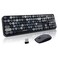 FOPETT Keyboard and Mouse Sets Wireless Keyboard and Mouse SetsReliable 24 GHz Connectivity for PCLaptopSmart TV and More Grey Colorful