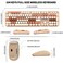 FOPETT Keyboard and Mouse Sets WirelessReliable 24 GHz Connectivity for PCLaptopSmart TV and More Milk Tea Color