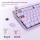 LeadsaiL Wireless Keyboard and Mouse Combo 24Ghz Cordless Mechanical Keyboard and Silent Mouse for Business LowProfile Red Switch 98Key Compact Slim Keyboard for WindowsMacOS PC Laptop Purple