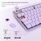 LeadsaiL Wireless Keyboard and Mouse Combo 24Ghz Cordless Mechanical Keyboard and Silent Mouse for Business LowProfile Red Switch 98Key Compact Slim Keyboard for WindowsMacOS PC Laptop Purple