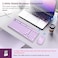 LeadsaiL Wireless Keyboard and Mouse Combo 24Ghz Cordless Mechanical Keyboard and Silent Mouse for Business LowProfile Red Switch 98Key Compact Slim Keyboard for WindowsMacOS PC Laptop Purple