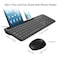 LeadsaiL Wireless Keyboard and Mouse FullSized Ergonomic Computer Keyboard with Phone Tablet Holder 24GHz Silent Cordless Keyboard Mouse Set for Windows Laptop PC Desktop Black