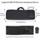 NUENSS-ROR NUENSSROR Neoprene Keyboard Carrying Case With Mouse Bag for Logitech MK270 Wireless Combo Sleeve Black