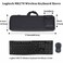 NUENSS-ROR NUENSSROR Neoprene Keyboard Carrying Case With Mouse Bag for Logitech MK270 Wireless Combo Sleeve Black
