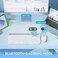 seenda Bluetooth Keyboard and Mouse for iPad CTU301 Wireless MultiDevice Connection Bluetooth24G Keyboard Mouse Combo with Tablet Holder for iPadMacBookWindows iOSAndroidPhone White