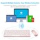 Vxeei Wireless Bluetooth Keyboard and Mouse Set Portable Slim Silent Cordless Keyboard and Mouse Combo Compatible with iPadMacMacBookAndroidWindowsPCComputer