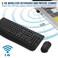 EDJO Wireless Keyboard and Mouse Combo 24G FullSized Ergonomic Computer Keyboard with Wrist Rest and 3 Level DPI Adjustable Wireless Mouse for Windows Mac OS DesktopLaptopPC2 Pack