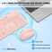 EDJO Wireless Keyboard and Mouse Combo Full Size Silent Ergonomic Keyboard and Mouse Long Battery Life Optical Mouse 24G LagFree Cordless Mice Keyboard for Computer Mac Laptop PC WindowsPink
