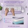 EAYBLLY Wireless Keyboard and Mouse Combo FullSized Ergonomic Wave Keys Keyboard with Memory Foam Wrist Rest Phone Holder 24G Quiet Keyboard Mouse Work Setup for PC Laptop Office or Home Purple