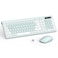 RECCAZR Wireless Keyboard and Mouse Combo FullSized Wireless Keyboard and Adjustable DPI Mouse 24GHz USB Receiver Keyboard and Mouse for PC Windows Desktop Laptop Mint Green and White