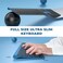 VssoPlor Wireless Keyboard and Mouse Vssoplor 24GHz Rechargeable Quiet FullSize Keyboard and Mouse Combo with Nano USB Receiver for Windows Laptop PC NotebookBlack and Blue