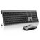 SHUNJINRUN Wireless Mouse and Keyboard Combo Silent FullSize Computer Keyboard with Calculator Button 2400 DPI Mouse Quiet Click Slim Cordless USB Set for Laptop PC Windows Mac Space Grey