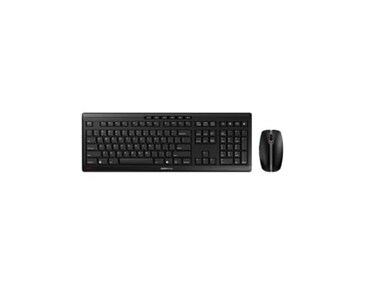 Cherry CHERRY Stream Desktop Recharge Wireless Keyboard Mouse Combo 24 GHz Connection Quiet Keys Slim Design Comfortable Writing Rechargeable Black